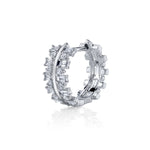 Baguette Diamond Trail Huggie Huggie Earrings Roseark Deux Single  