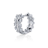 Baguette Diamond Trail Huggie Huggie Earrings Roseark Deux Single  