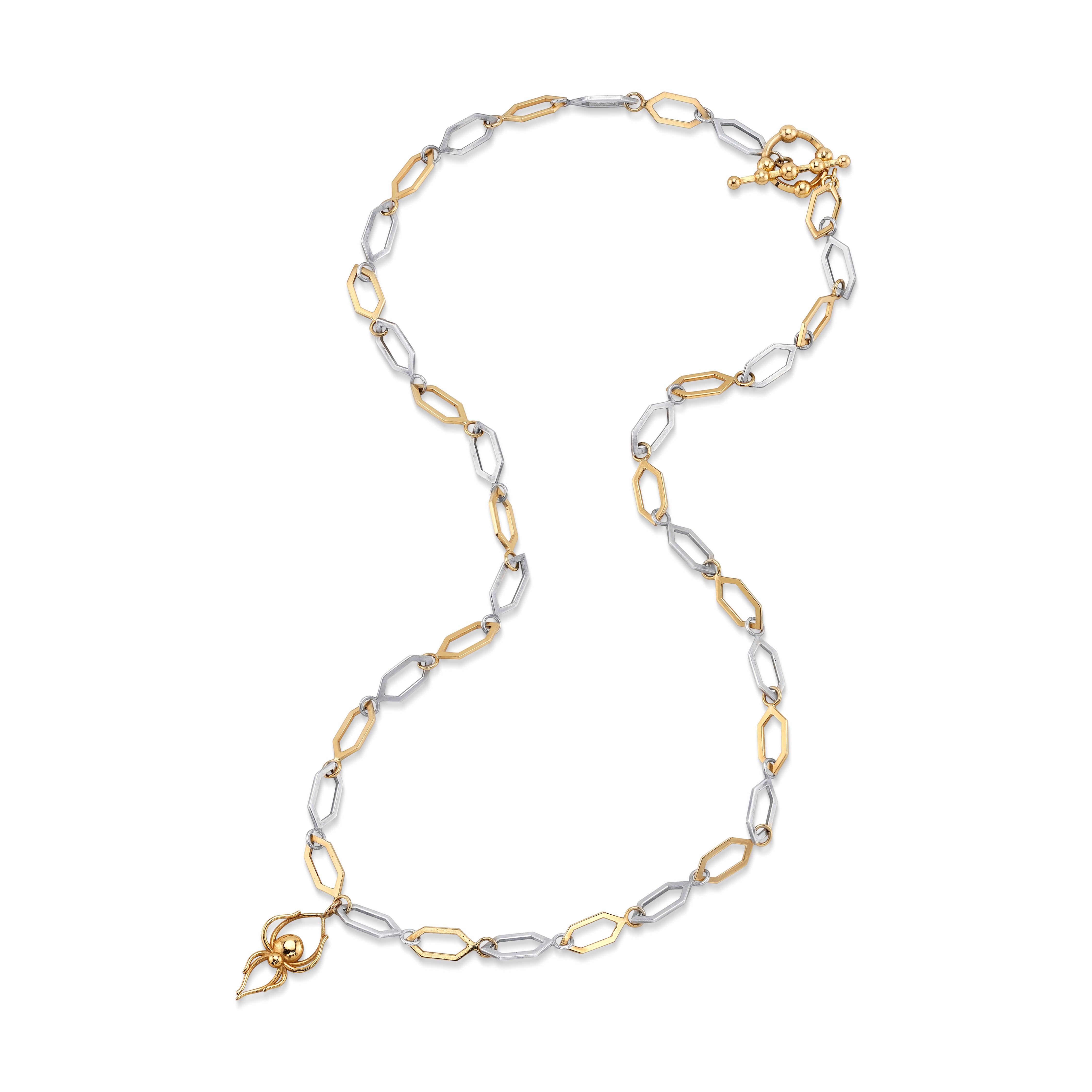 2x2 Link Necklace with Spider Chain Necklace Crescent Heights HARDware Lab