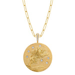 Lion of Judah, Chai Necklace with Star-Set Diamonds Pendant Necklace Perez Bitan