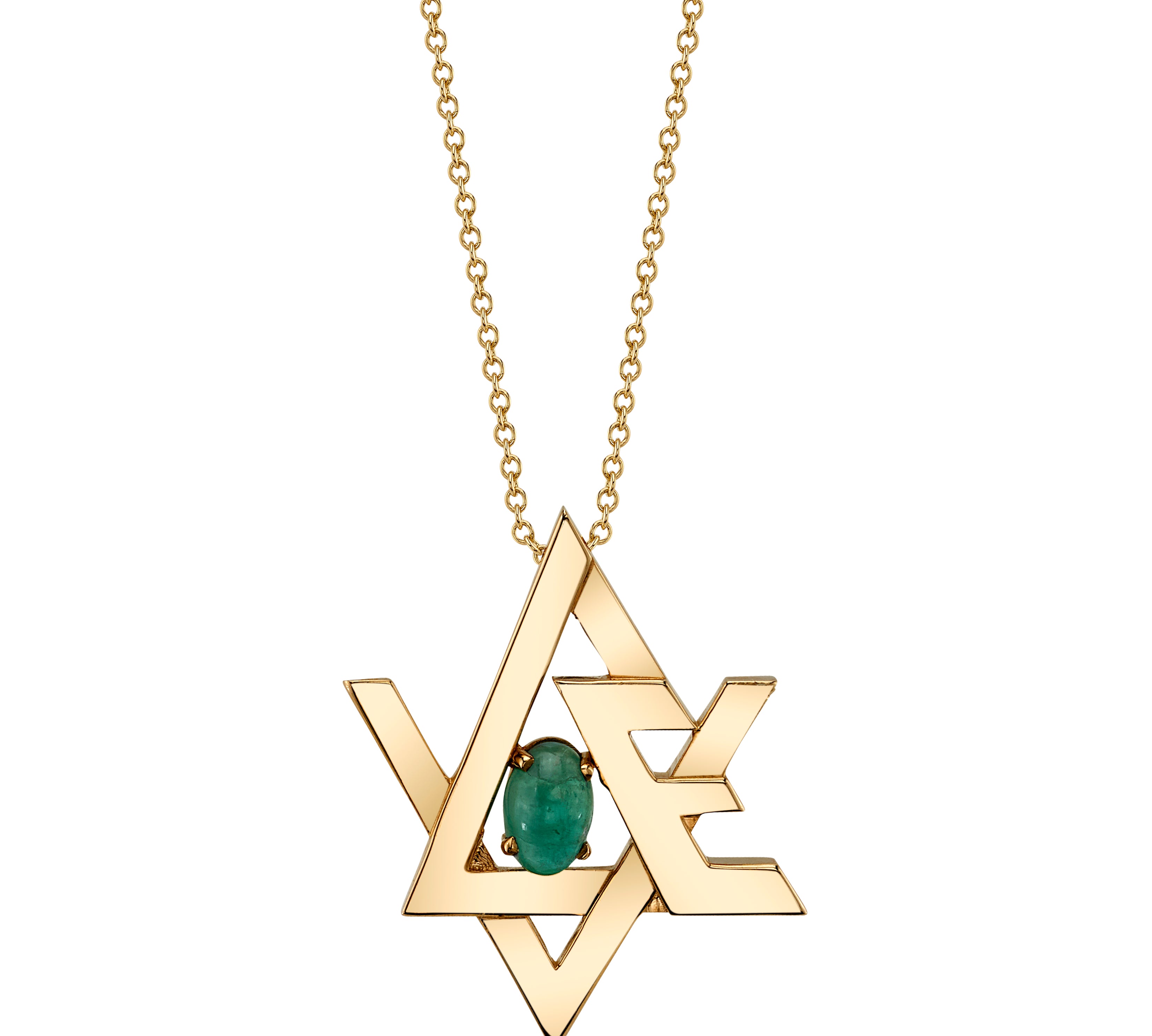 Star of David "Love" Necklace Pendant Necklace Perez Bitan