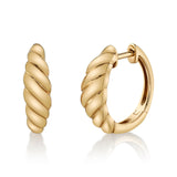 Twist Huggie Huggie Earrings Roseark Deux Pair Classic Medium