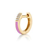 Enamel Diamond Huggie