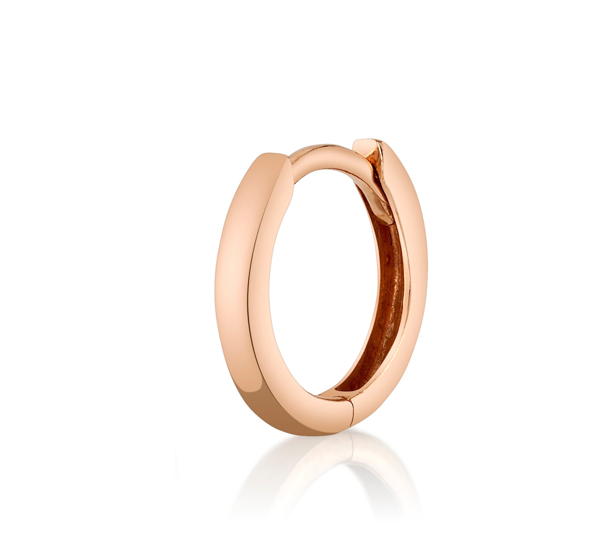 Mini Huggie Hoop Huggie Earrings Roseark Deux Single Rose gold