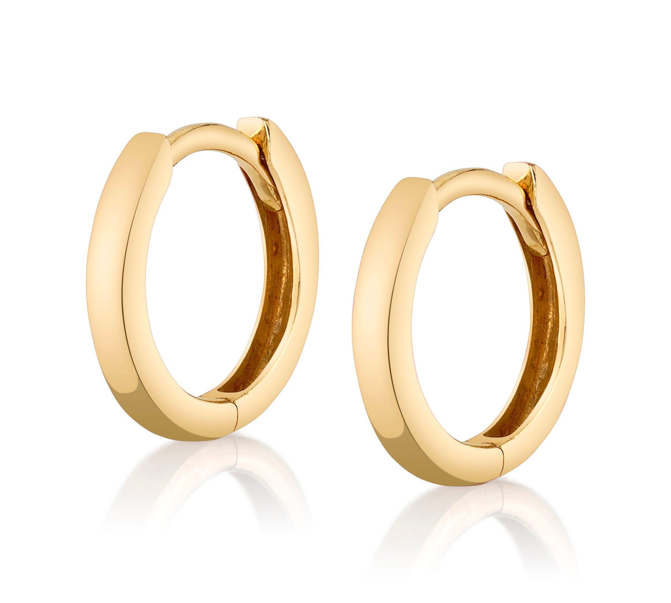 Mini Huggie Hoop Huggie Earrings Roseark Deux Pair Yellow Gold
