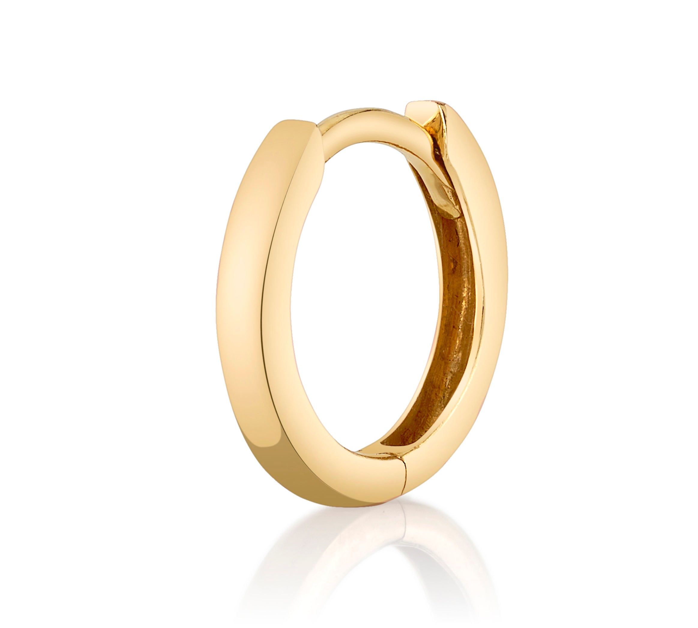 Mini Huggie Hoop Huggie Earrings Roseark Deux Single Yellow Gold