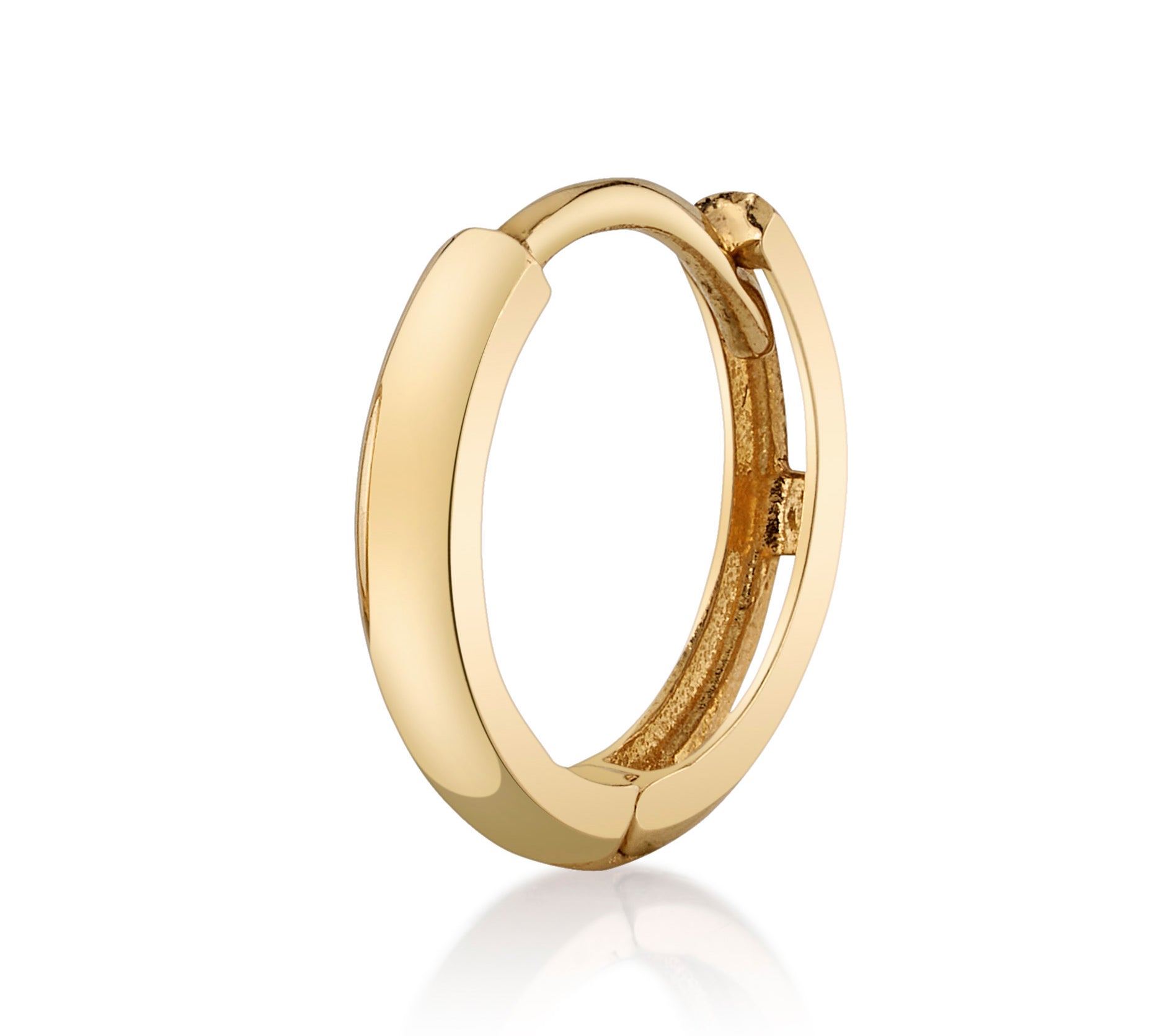 Medium Huggie Hoop Huggie Earrings Roseark Deux Yellow Gold Single