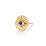 Sapphire Evil Eye Stud with Diamonds Stud Earrings Roseark Deux Single