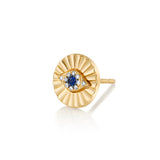 Sapphire Evil Eye Stud with Diamonds Stud Earrings Roseark Deux Single