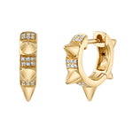 Pave Spike Huggie Huggie Earrings Roseark Deux Pair