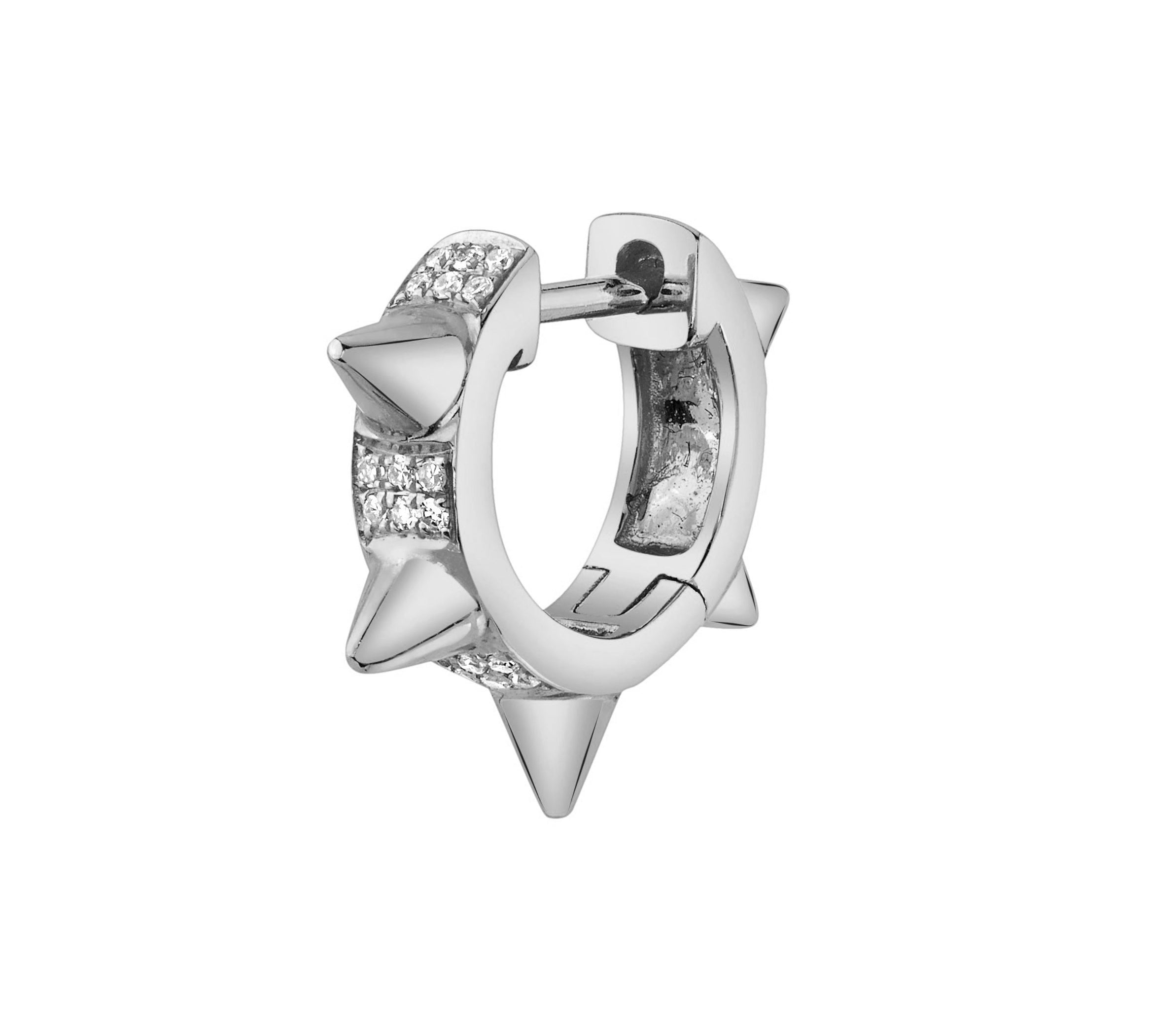 Pave Spike Huggie Huggie Earrings Roseark Deux