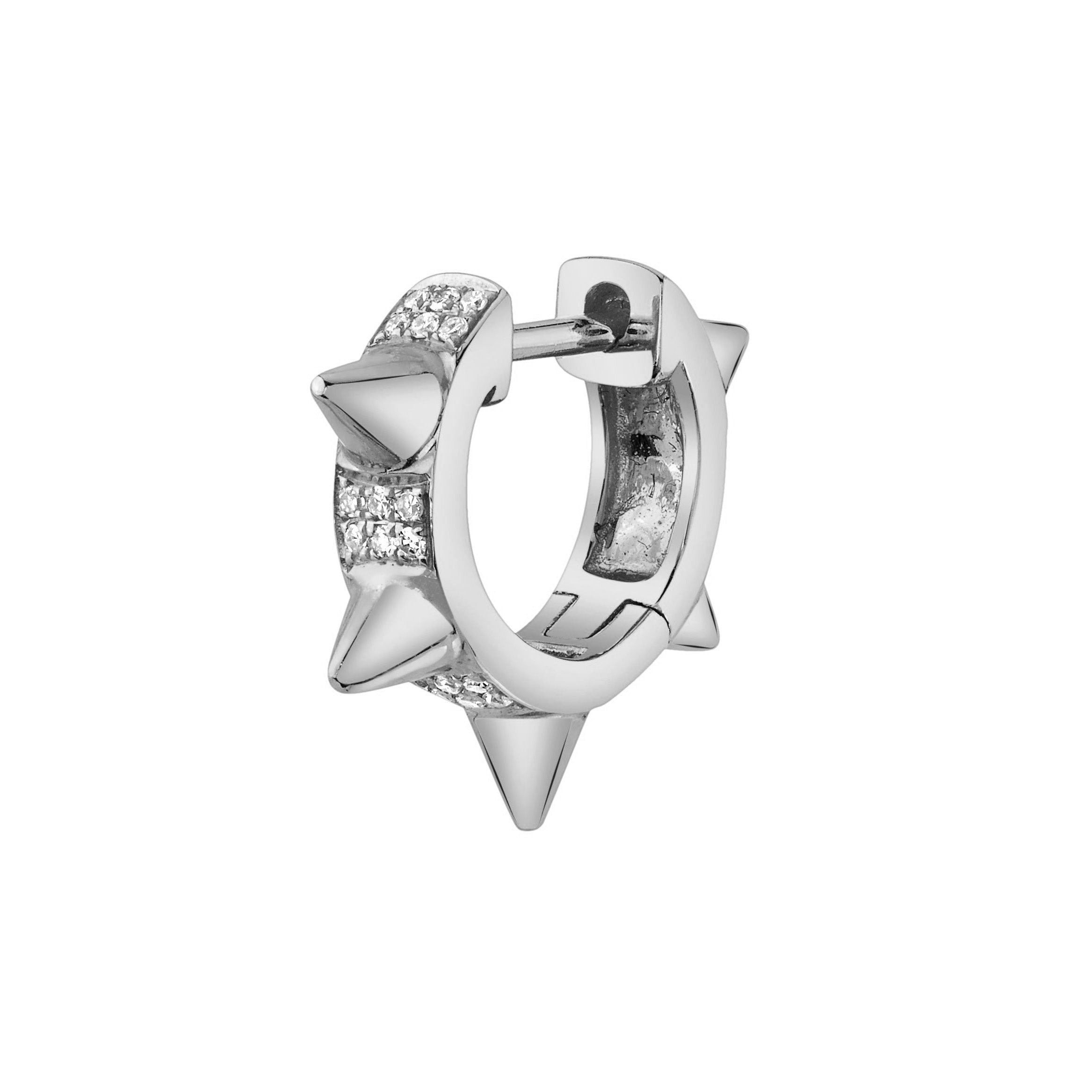 Pave Spike Huggie Huggie Earrings Roseark Deux