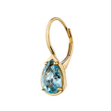 Aquamarine Teardrop Earring Drop Earrings Roseark Deux Single