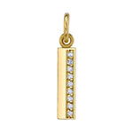 Diamond Letter Charm Pendant Jill Hoffmeister Yellow Gold I