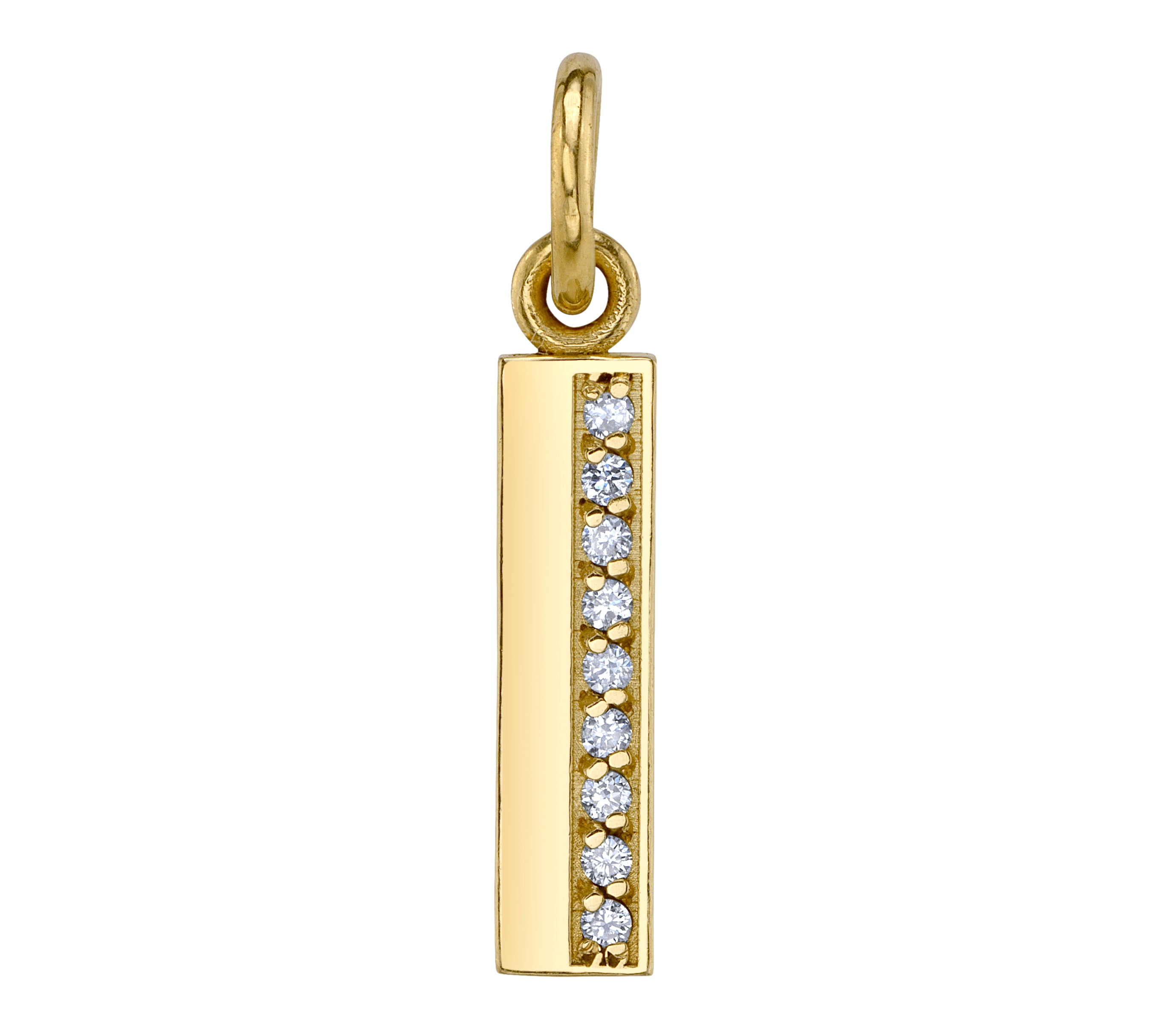 Diamond Letter Charm Pendant Jill Hoffmeister Yellow Gold I