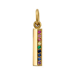Rainbow Letter Charm Pendant Jill Hoffmeister Yellow Gold I