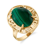 Estate Greek Malachite Ring Cocktail Ring Roseark Vintage
