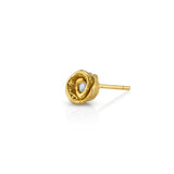 Rosebud Stud, Small Stud Earrings Roseark Jewelry Yellow Gold Single