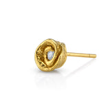 Rosebud Stud, Large Stud Earrings Roseark Jewelry Yellow Gold Single