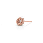 Rosebud Stud, Small Stud Earrings Roseark Jewelry Rose gold Single