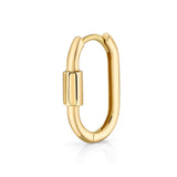 Golden Carabiner Huggie Huggie Earrings Roseark Deux Single  