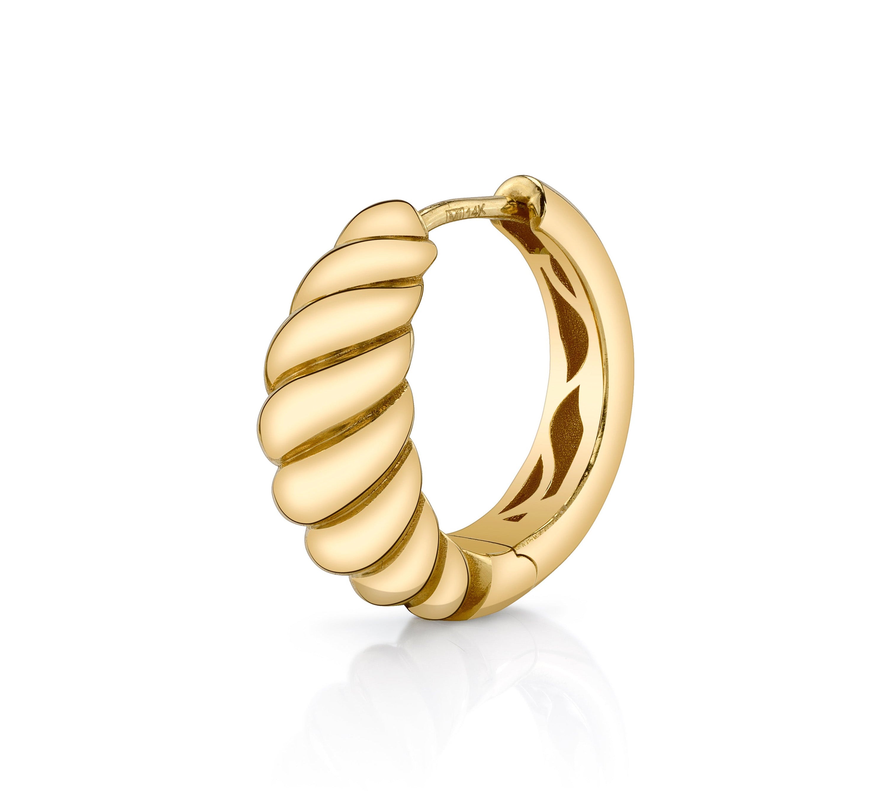 Twist Huggie Huggie Earrings Roseark Deux Single Wide