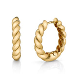 Twist Huggie Huggie Earrings Roseark Deux Pair Thin