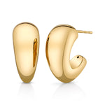 Puffy Half-Hoop Hoop Earrings Roseark Deux Pair