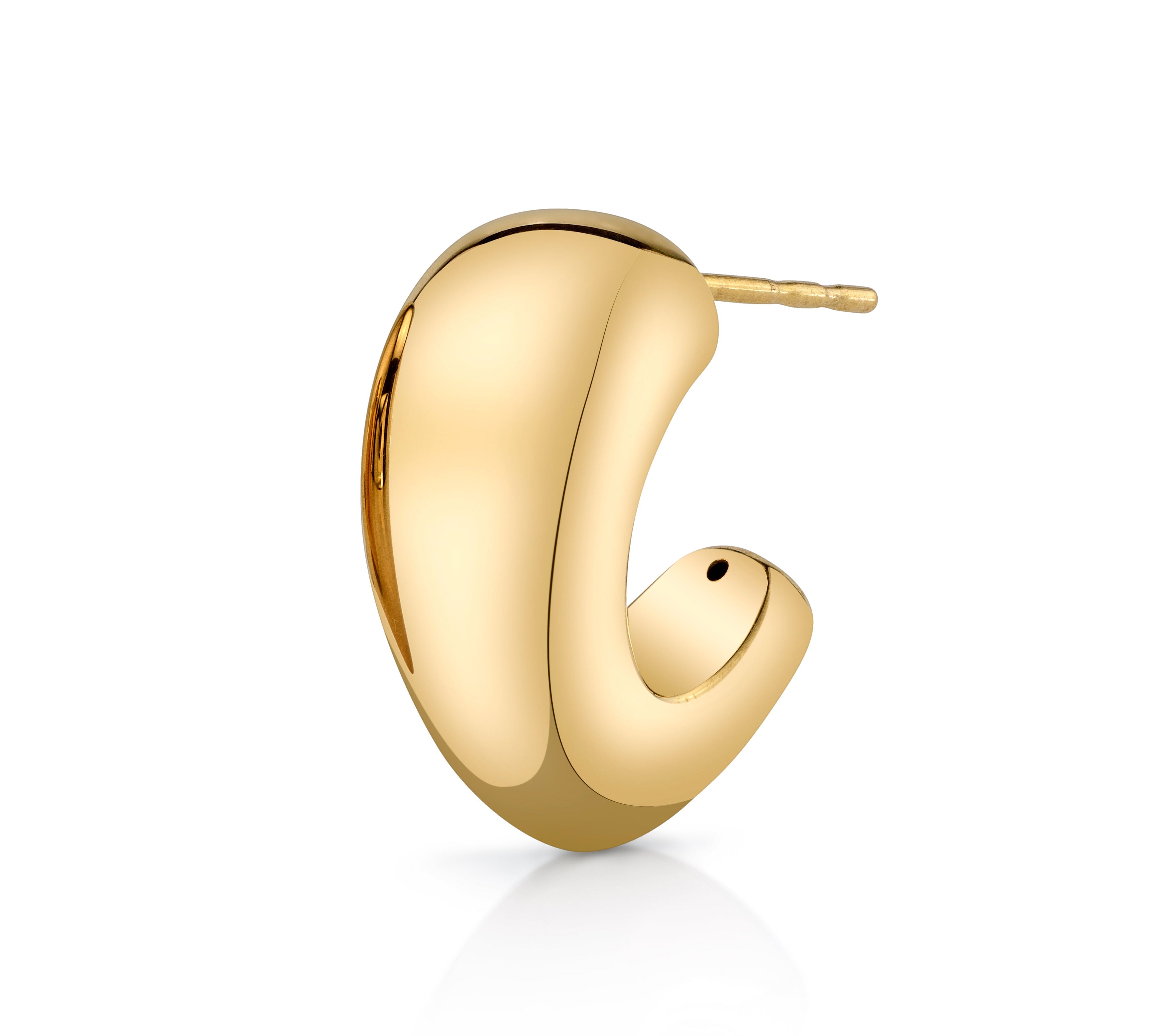 Puffy Half-Hoop Hoop Earrings Roseark Deux Single