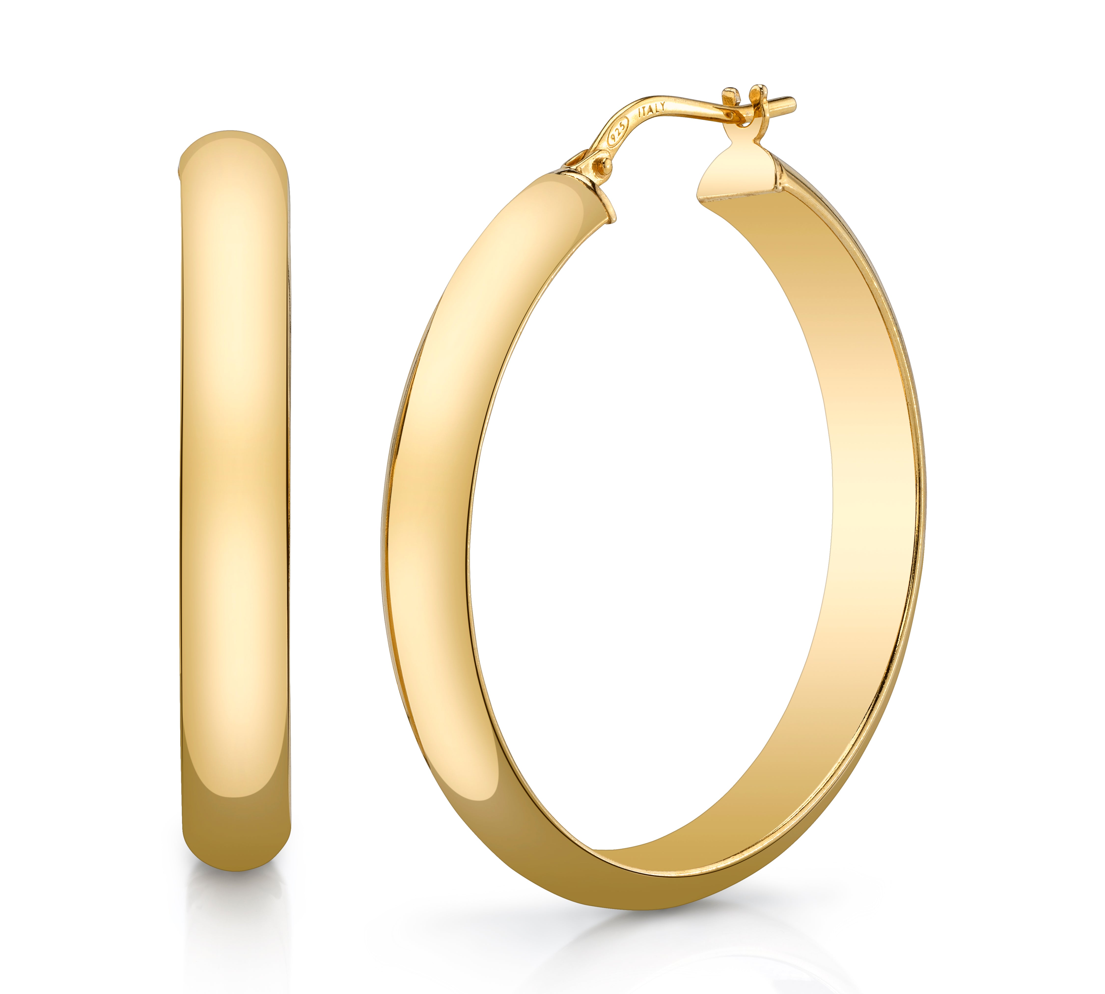 Gold Hoop Earring, Large Hoop Earrings Roseark Deux   