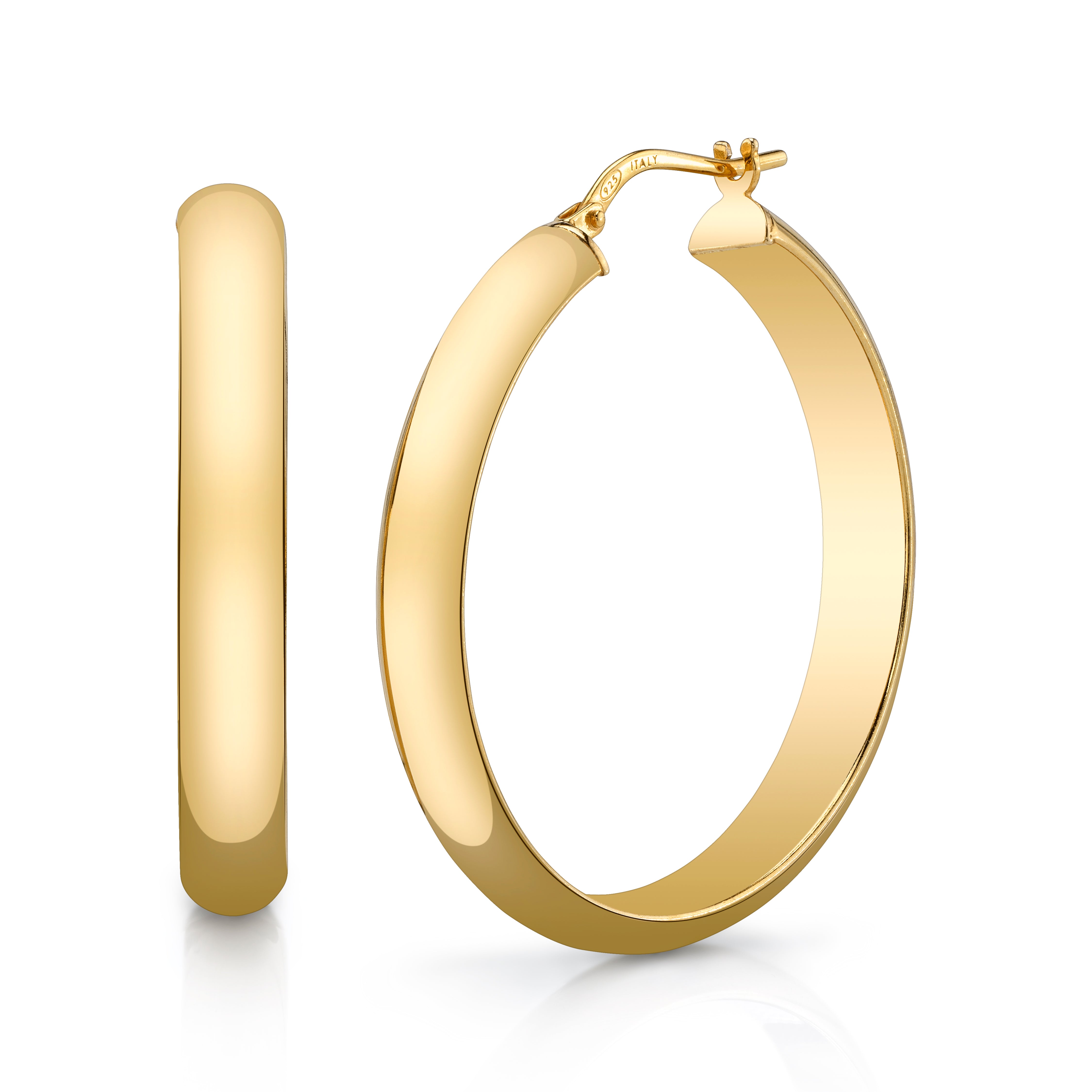 Gold Hoop Earring, Large Hoop Earrings Roseark Deux   