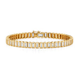 Diamond Baguette Tennis Bracelet Tennis Bracelet Roseark Deux Yellow Gold  