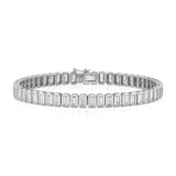 Diamond Baguette Tennis Bracelet Tennis Bracelet Roseark Deux White Gold  