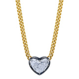 Diamond Heart Necklace Pendant Necklace Roseark