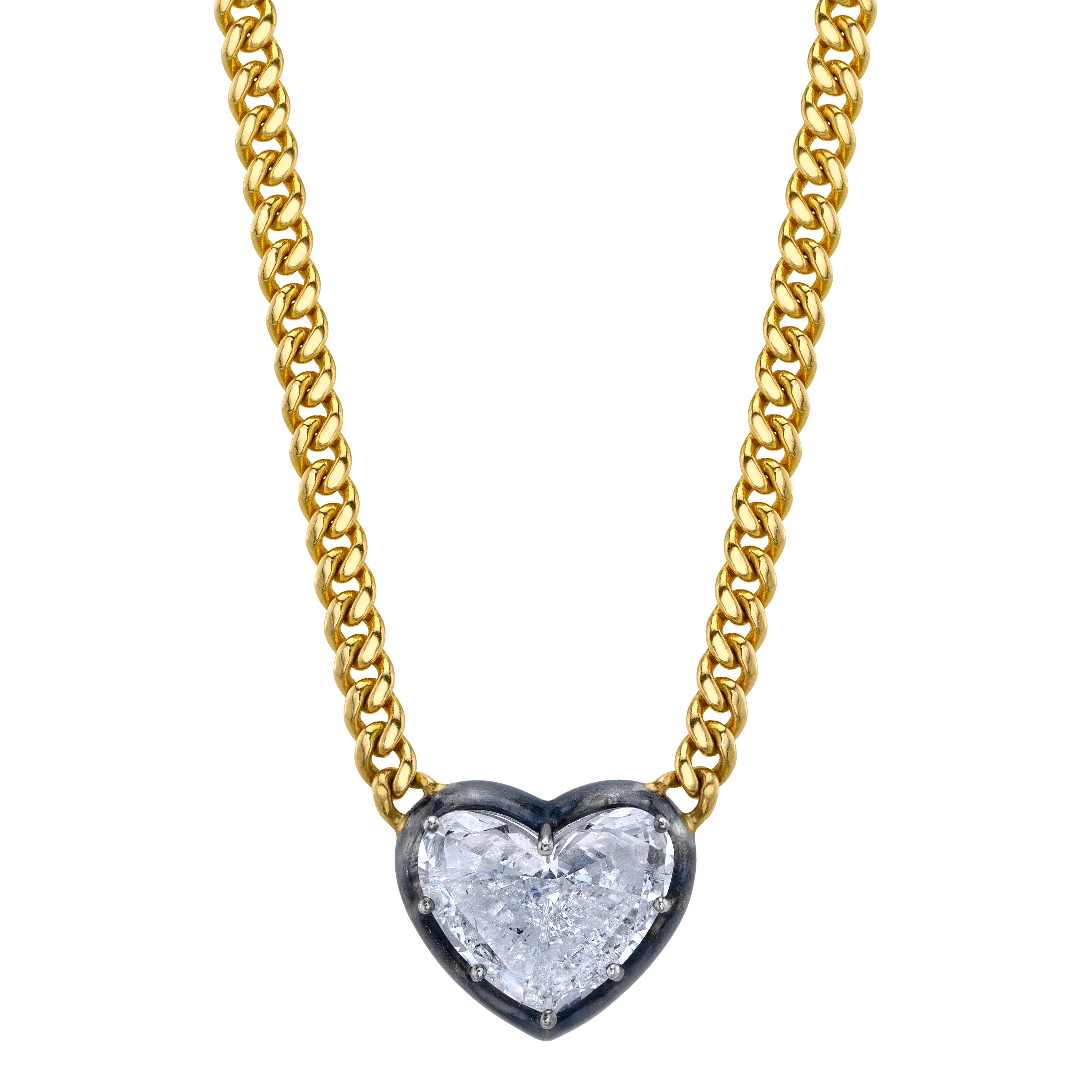 Diamond Heart Necklace Pendant Necklace Roseark