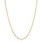 Bamboo Link Collar with Diamonds Necklace Roseark Deux