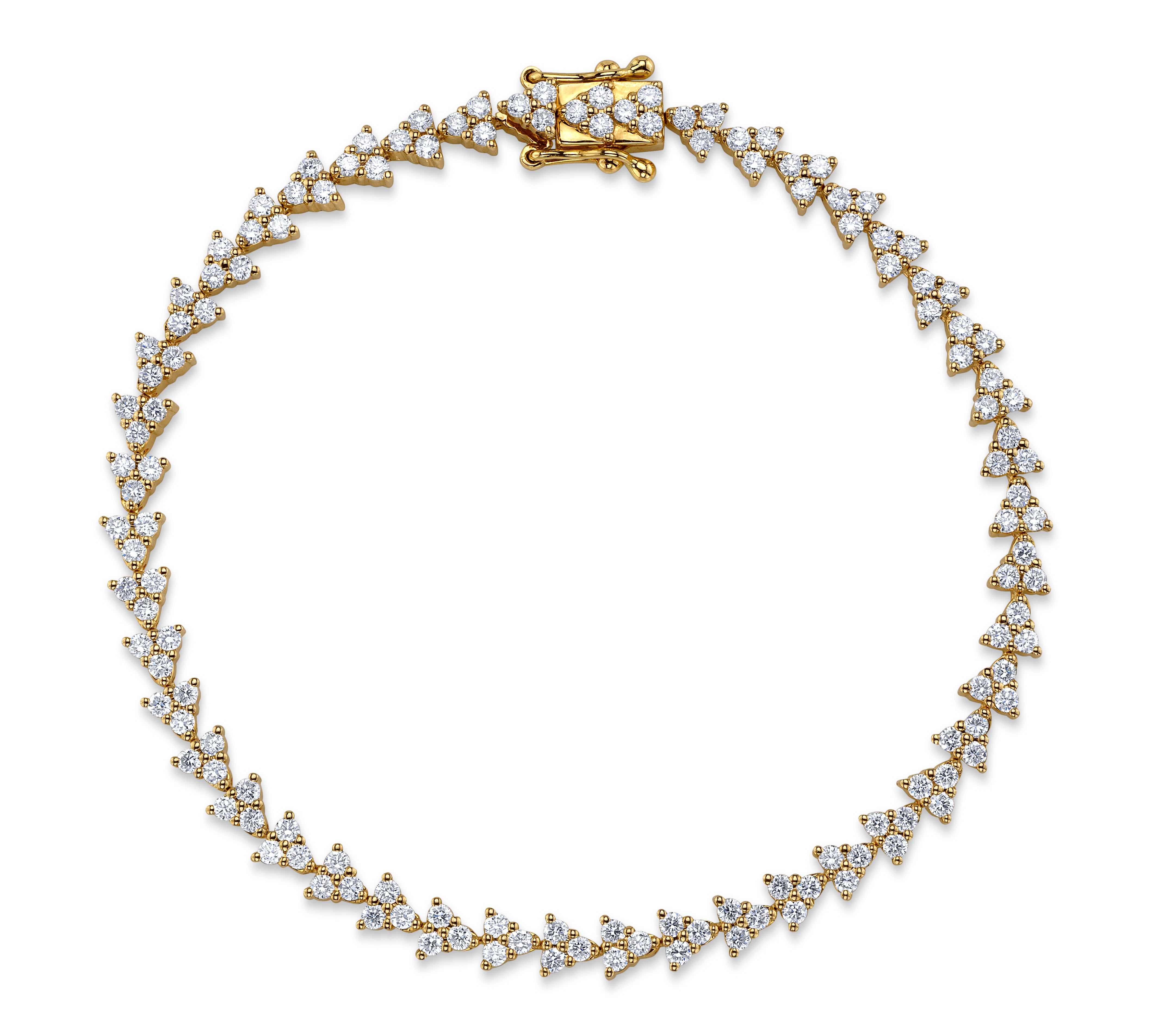 Trio Cluster Tennis Bracelet Tennis Bracelet Roseark Deux   