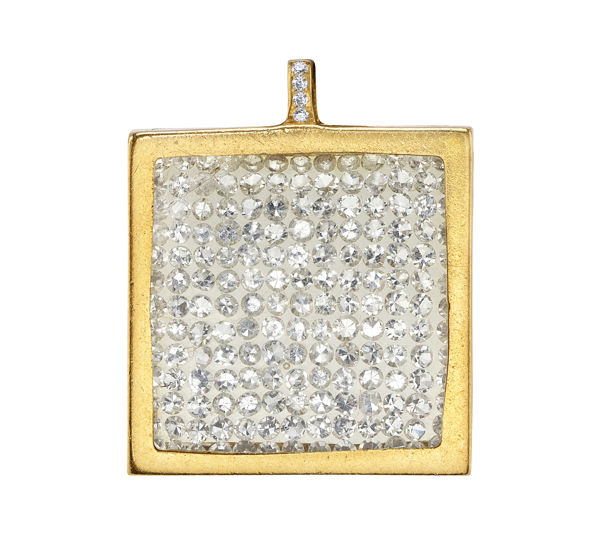 80s Diamond Disco Box Charm Charm Roseark Vintage