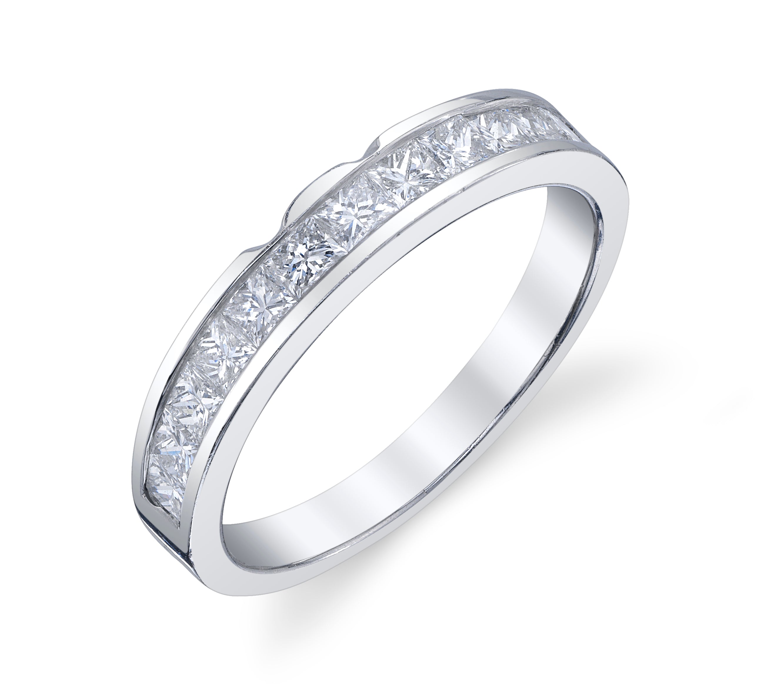 Platinum Channel-Set Diamond Band Band Roseark Vintage   