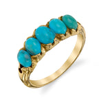 Antique Victorian Five-Stone Turquoise Ring Ring Roseark Vintage