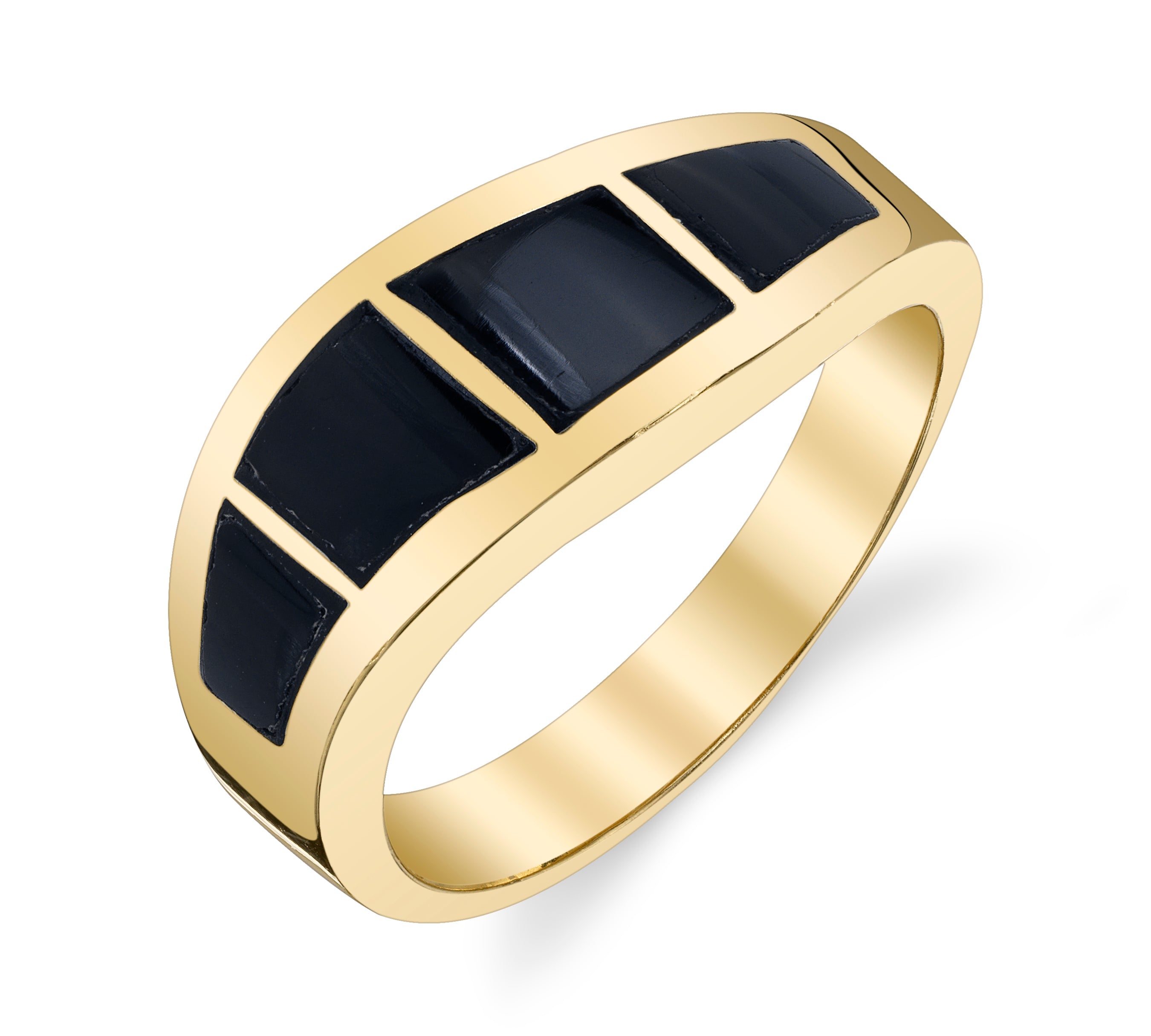 Onyx Wave Ring Rings Roseark Vintage   