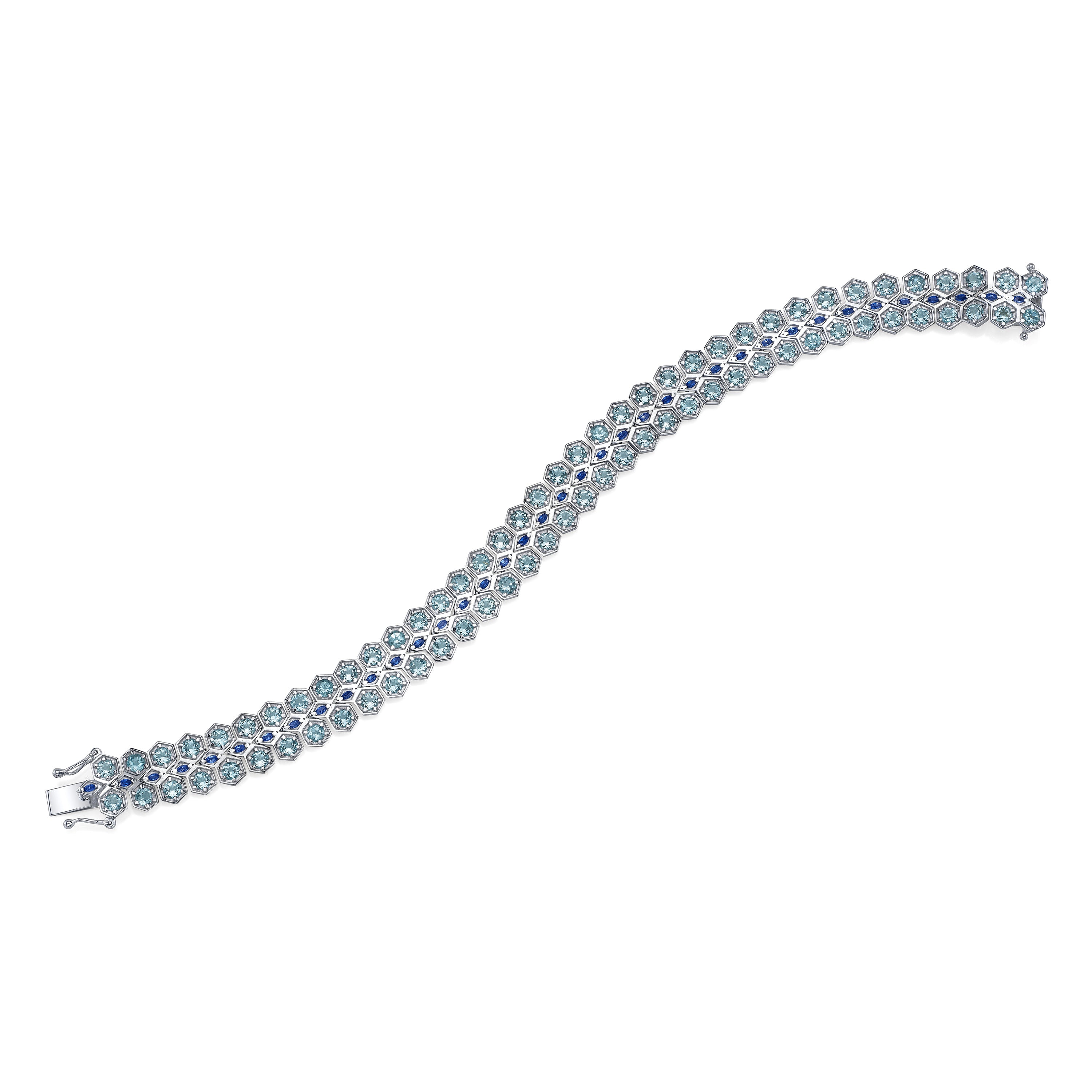 Double-Hex Marquise Tennis Bracelet Tennis Bracelet Roseark