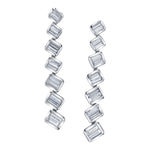 Trickle Baguette Drop Earrings Drop Earrings Roseark Deux