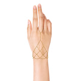 1990s Beaded Finger Hand-Chain Chain Bracelet Roseark Vintage