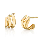 Three Line Gradual Half-Huggie Ear Cuff Earring Roseark Deux Pair