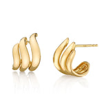 Three Line Gradual Half-Huggie Ear Cuff Earring Roseark Deux Pair
