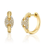 Tag Diamond Huggie Huggie Earrings Roseark Deux Pair