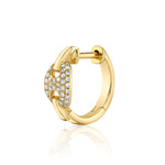 Tag Diamond Huggie Huggie Earrings Roseark Deux Single