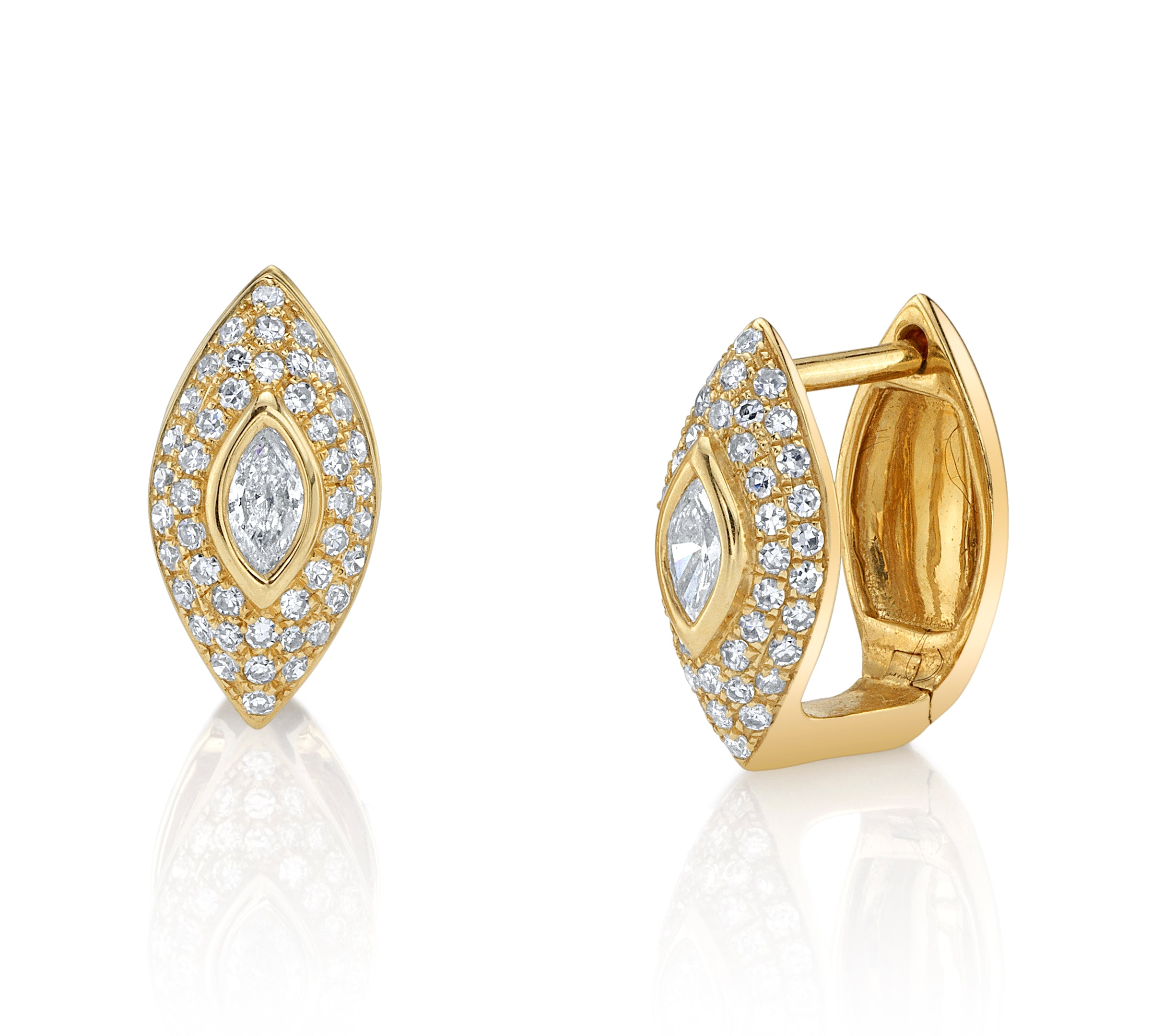 Third Eye Diamond Pave Stud Stud Earrings Roseark Deux Pair