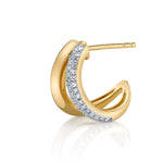 Diamond Solid V-Huggie Ear Cuff Earring Roseark Deux Single